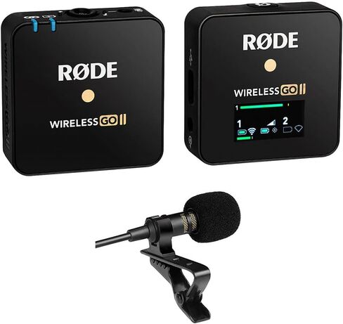 مجموعة مسجل نظام ميكروفون لاسلكي رقمي مدمج من Rode Wireless GO II مع ميكروفون ذو طية صدر السترة بدرجة احترافية in Saudi Arabia
