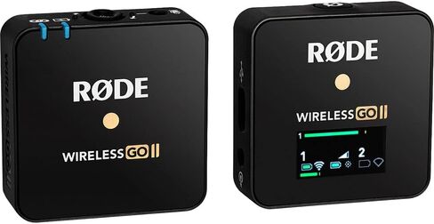 مجموعة مسجل نظام ميكروفون لاسلكي رقمي مدمج من Rode Wireless GO II مع ميكروفون ذو طية صدر السترة بدرجة احترافية in Saudi Arabia