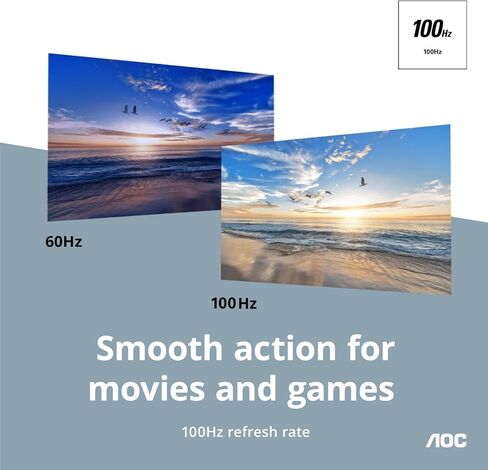 شاشة AOC 27B2H2 مقاس 27 بوصة بدون إطار IPS، FHD 1920x1080، 100 هرتز، 101% sRGB، للمنزل والمكتب، مدخل HDMI وVGA، وضع أزرق منخفض، متوافق مع VESA، أسود in Saudi Arabia