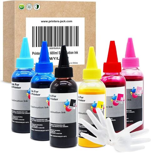طابعات جاك 600 مل حبر التسامي حبر نقل الحرارة للحرفيين 1430 Stylus Photo 1400 T50 L800 L805 837 730 835 810 طابعات Artisan 1410 1500W RX560 RX580 على وسادة كوب تي شيرت in Kuwait