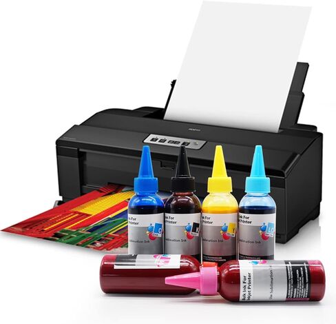طابعات جاك 600 مل حبر التسامي حبر نقل الحرارة للحرفيين 1430 Stylus Photo 1400 T50 L800 L805 837 730 835 810 طابعات Artisan 1410 1500W RX560 RX580 على وسادة كوب تي شيرت in Kuwait