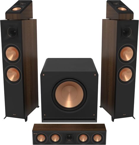 نظام Klipsch 5.1 الجوز - موديل RP-8000F II، RP-404C II، RP-500SA II، RP-1600SW in Saudi Arabia