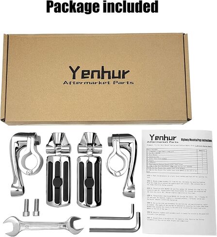 مجموعة أوتاد الطريق السريع YENHUR مقاس 1.25 بوصة، زعانف سوداء لامعة، مشابك فولاذية قوية، أذرع تمديد وأوتاد انسيابية مناسبة لدراجة Harley Davidson Electra Glide CVO Street Road Glide Road King Special Ultra Limited in Saudi Arabia