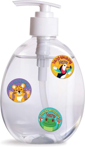 Carson Dellosa Education One World Wash Your Hands Social Distancing Stickers for Kids, 72 Stickers, 1.25-inch x 1.25-inch (168302) in Saudi Arabia