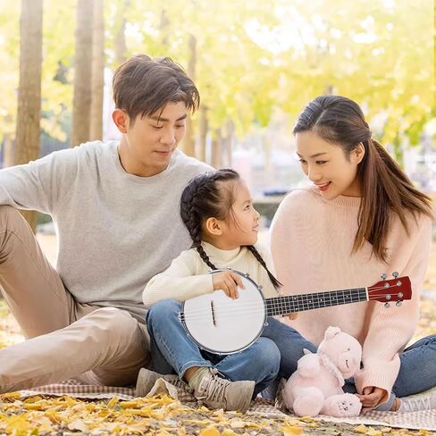 بانجو 4 أوتار - حجم كامل، طقم بانجو للمبتدئين مع أوتار حزام موالف الحقيبة، دائرة الأخماس للمبتدئين في البانجو البالغين أو الأطفال in Kuwait