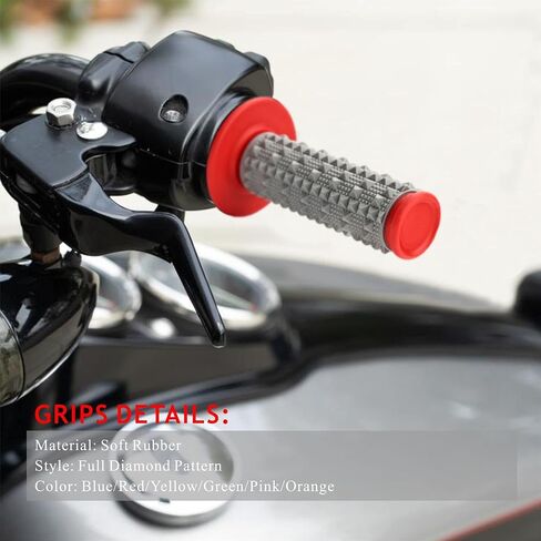 MaySpare 7/8 بوصة مقابض مقود الدراجة النارية 22 مم 28 مم لـ Apollo 125cc 250cc لـ Yamaha Honda سوزوكي Kawasaki Dirt Pit Bike Universal ATV UTV (أسود) in Kuwait