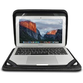 iBenzer Laptop Sleeve 11 inch Computer Carrying Bag PC Folio Case Compatible with MacBook Air 11 Chromebook Ultrabook Notebook Surface Book HP Dell Lenovo Yoga Acer Asus Apple, Black LS-FL11-BK