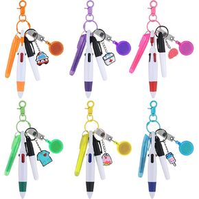 36pcs Nurse Pen Set, Badge Pens for Nurses Including Marker Pen Retractable Ball Pen Highlighter Pen Badge for Nursing Gift Badge Reel Accessories