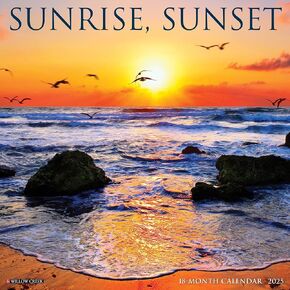 Willow Creek Press Sunrise, Sunset Monthly 2025 Wall Calendar (12" x 12")