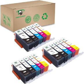 15 Pack PGI-225 CLI-226 Ink Cartridges High Yield Compatible with PIXMA iP4820 iP4920 iX6520 MG5120 MG5320 MG6120 MG6220 MG8120 MG8220 MX712 MX882 MX892 ( Without Gray)