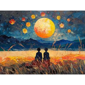 Kaliosy 5D Diamond Art Kits for Adults Field of Sky by Number Kits, Diamond Painting Art Nature Scenery DIY Full Drill Crystal Craft Cross Stitch Embroidery Decoration (12x16 inch) 30x40 cm