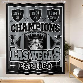 Football Shower Shower Curtain, Football Style Gifts for Football Fans, Cool Funny Shower Curtain Home Bathroom Decor 60x72 Inch
