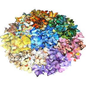 320Pcs Transparent Sticker Bag Self-Adhesive Stickers for Scrapbooking Journaling Tulip Rose Butterfly Feather Fern Stickers for Handmade Bookmark Card DIY Handcraft Junk Journal (320pcs Feather A) in Saudi Arabia