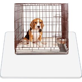Under Dog Crate Mat Floor Protector 48 x 48'' Dog Kennel Mat Waterproof pet cage Mat Under Bird Cage Mat Dog Clear Mat Liner Washable Puppy Pee Training Water Resistant Pad to Protect Floors