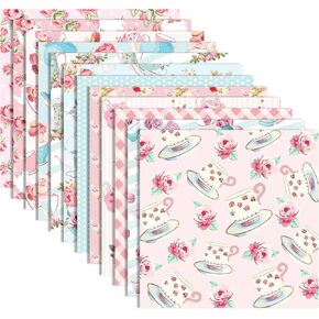 Tea Party Scrapbook Paper Pad, 24 Pcs Double-Sided Decopodge Paper, Cardstock Paper for Scrapbooking DIY Decorative Background Cardmaking Supplies Craft Paper in Kuwait