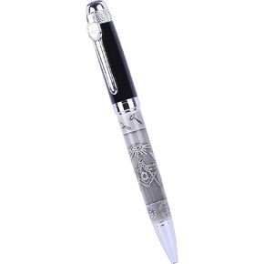 Masonic Ballpoint Pen with Engraved Masonic Symbols | Elegant and Functional Writing Instrument, Perfect for Any Occasions | Durable & Stylish Ballpoint Pen with Precision Ink Flow, Everyday Use