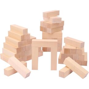 70 Pack Basswood Carving Blocks - 4 x 1 x 1 Inch Unfinished Wood Blocks for Carving and Wood Whittling Blocks, Soft Solid Wooden Cubes for Crafts, Wood Carving Enthusiasts, DIY Project