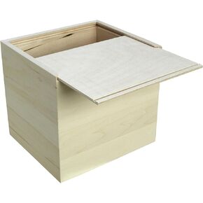 Walnut Hollow Unfinished Wood Card Keeper Box for Arts, Crafts and Home Decor