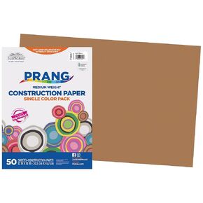 Prang (Formerly SunWorks) Construction Paper, Light Brown, 12" x 18", 50 Sheets