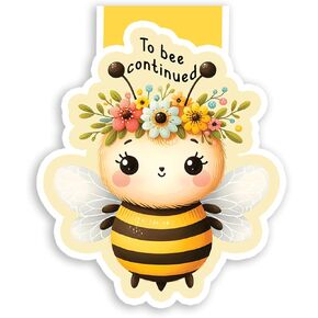 (2Pcs) to Bee Continued Magnetic Bookmark Book Page Markers Gift for Reading Lover Nerd Book Addict Bookish Reader Student Teacher Office Stationery - Size 3"x2.5" When Folded