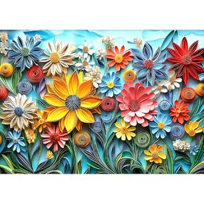 Puzzles for Adults 1000 Pieces, Colorful Flower 1000 Pieces Jigsaw Puzzle for Adults, Challenging Art Paper Puzzle, Impossible Difficult Plant Jigsaw Puzzles for Adults