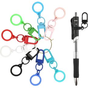 8pcs Mini Pen Clip with Lobster Clasp, Badge Pen Holder for Lanyard, Pocket Highlighter Pencil Pen Holder Clip for Badge Reel Accessories, Pen Grip Converter for Nurse Storing Pen Small Items