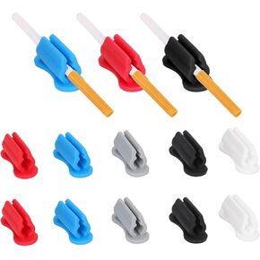 10pcs Silicone Sticky Pen Holder, Adhesive Pen Clips Single Marker & Pencil Holder with Back Adhesive for Clipboard Wall Bulletin Board Student Teacher Desk Organizer Accessories