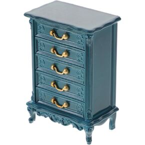 ibasenice Dollhouse Furniture Miniature Cabinet 1:24 Scale Mini Wood Cabinet Bedside Cabinet Model Vintage Mini House Decoration