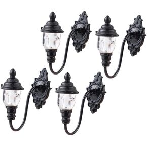 DOITOOL 4pcs Miniature Yard Lights Model Led Uplighting for Dollhouse Sand Table and Indoor Decor Decorative Mini Led Landscape Lamp for Models and Dioramas