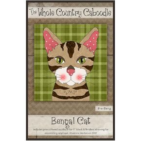 Whole Country Caboodle Bengal Cat Precut Fused Applique Pack Pattern, None