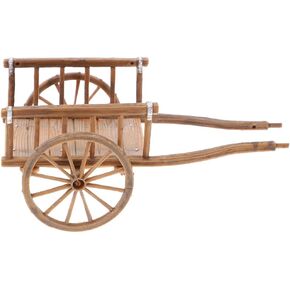 Simulation Cart Miniature Farming Cart Model Dollhouse Miniature Barrows Simulation Cart Ornaments Micro Landscape Decorations Ancient Wagon Farm Tool Tiny Shopping Cart