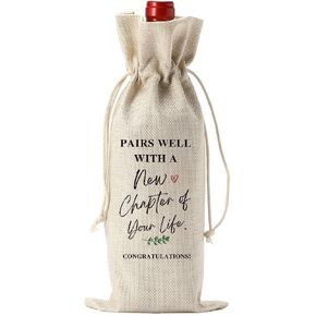 Going Away Gifts for Friends Leaving Away Farewell Retirement Gifts for Women Coworkers New Beginning New Business Owner Gifts for Women Men Pairs Well With A New Chapter of Your Life Wine Bag in Saudi Arabia
