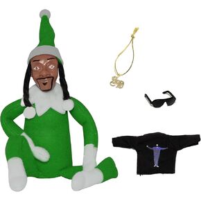 St. Patrick's Day Leprechaun Doll, 12'' Plush Green Hip Hop Toy for Shelf Decoration, Includes Extra T-Shirt, Stylish Sunglasses, Necklace, Fun Gift for Men & Women for Parties,Holidays,Home Festivals