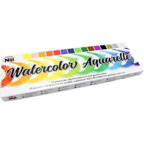 Yasutomo Niji Aquarelle Watercolor Set, 15 Colors