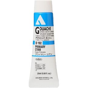 Holbein Acryla Gouache Artists Acrylic Polymer Emulsion, 20ml Primary Cyan (D192)