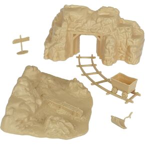 BMC Classic Marx Western Gold Mine Plastic Cowboys Army Men Playset Accessories