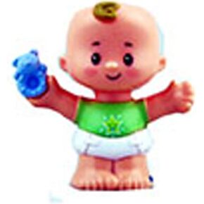 Replacement Part for Fisher-Price Little People Cuddle 'n Play Nursery Playset - GKP70 ~ Baby Boy Figure ~ Blonde Hair ~ Green Shirt with Star