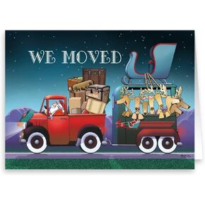 We Moved/New Address Holiday Card 18 Cards & Envelopes - Funny New Address Cards (Standard)