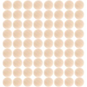 Half Wooden Beads, 100pcs 8mm Natural Unfinished Wood Beads Mini Hemisphere Wood Craft Domes Balls for Paint DIY Craft Kids Arts Supplies