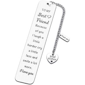 White Elephant Gift for Friends-Stocking Stuffers for Women Adult Book Mark for Reading Women Christmas Party Gift for Bestie Book Club Gifts for Soul Sister Birthday Gifts for Bookish Santa Swap Gift