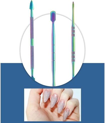 مجموعة أدوات نحت الشمع بألوان قوس قزح مكونة من 3 قطع، أدوات تشكيل الشمع مزدوجة الأطراف، أدوات النحت المصنوعة من الفولاذ المقاوم للصدأ تستخدم بشكل متكرر وآمنة ومريحة للحمل والسيراميك والفخار in Kuwait