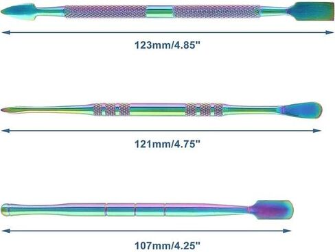 مجموعة أدوات نحت الشمع بألوان قوس قزح مكونة من 3 قطع، أدوات تشكيل الشمع مزدوجة الأطراف، أدوات النحت المصنوعة من الفولاذ المقاوم للصدأ تستخدم بشكل متكرر وآمنة ومريحة للحمل والسيراميك والفخار in Kuwait