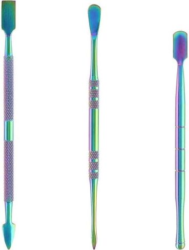 مجموعة أدوات نحت الشمع بألوان قوس قزح مكونة من 3 قطع، أدوات تشكيل الشمع مزدوجة الأطراف، أدوات النحت المصنوعة من الفولاذ المقاوم للصدأ تستخدم بشكل متكرر وآمنة ومريحة للحمل والسيراميك والفخار in Kuwait