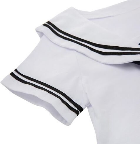 Dressy Daisy Infant Baby Boy Sailor Outfit Nautical Onesie Romper Bodysuit Costume Clothes with Hat, White Navy in Saudi Arabia