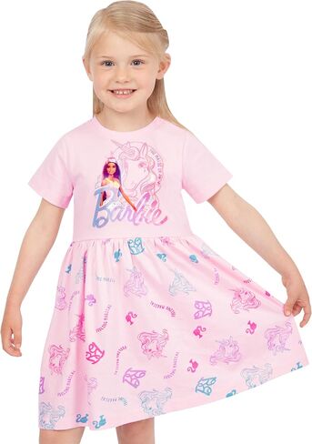 Barbie Dress | Short Sleeve Girls Unicorn Dress | Skater Dress for Girls in Saudi Arabia