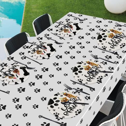 162 قطعة من لوازم حفلات الكلاب - مجموعة أدوات مائدة للحفلات بطابع هزلي للجرو، بما في ذلك الأطباق والمناديل ومفارش المائدة والشوك، تكفي 40 ضيفًا in Kuwait