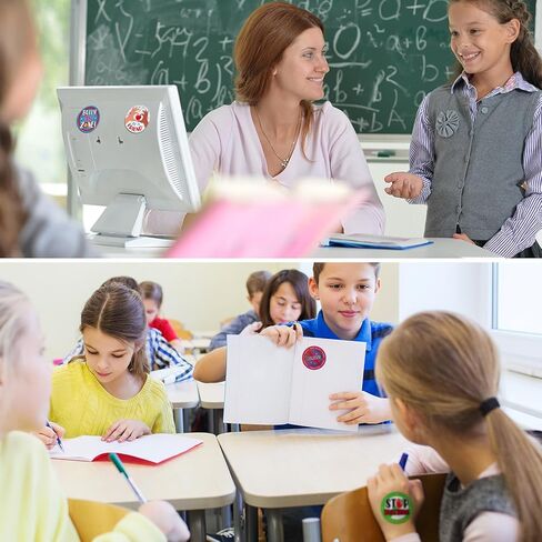 1000 قطعة من ملصقات Colarr الدائرية لمكافحة البلطجة، ملصقات للتوعية ضد البلطجة، ملصقات للوقوف وإيقاف البلطجة والتحدث من أجل منع البلطجة وحفلات جمع التبرعات المدرسية ومناسبات الكمبيوتر المحمول وديكورات الهدايا in Kuwait