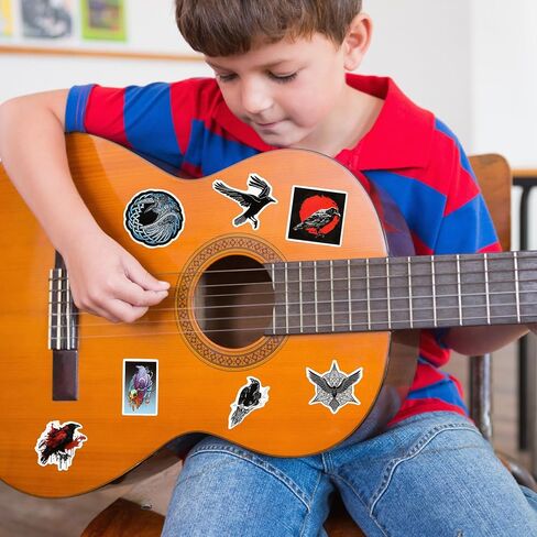 Colarr 96 قطعة ملصقات الغراب ملصقات الهالوين ملصقات الطيور الغراب ملصقات جرافيتي رائعة من الفينيل مقاومة للماء ملصقات الطيور العصرية لزجاجة المياه والدراجات النارية ولوح التزلج والكمبيوتر المحمول وشارات الأمتعة in Kuwait