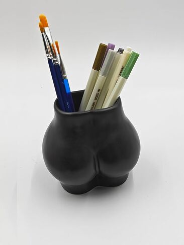 Funny Pen Holder Body Shaped Succulent Planter Small Indoor Outdoor Plant Pot, Makeup Brush/Toothbrush Holder Home Decor School Office Gifts Desk Organizer (White) in Saudi Arabia