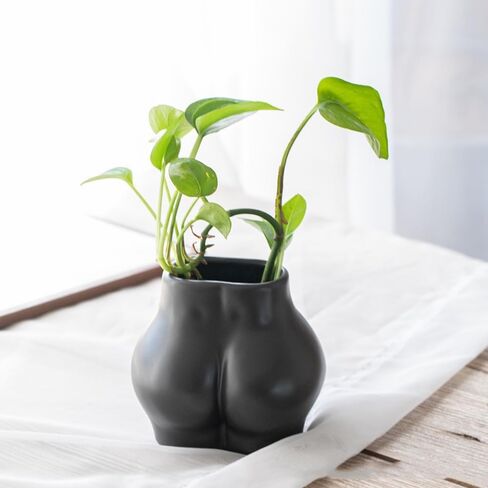 Funny Pen Holder Body Shaped Succulent Planter Small Indoor Outdoor Plant Pot, Makeup Brush/Toothbrush Holder Home Decor School Office Gifts Desk Organizer (White) in Saudi Arabia